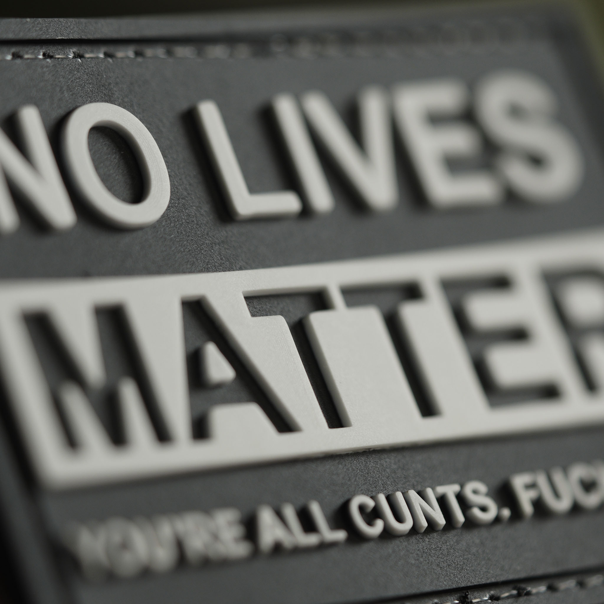 PVC Patch "No Live Matter"