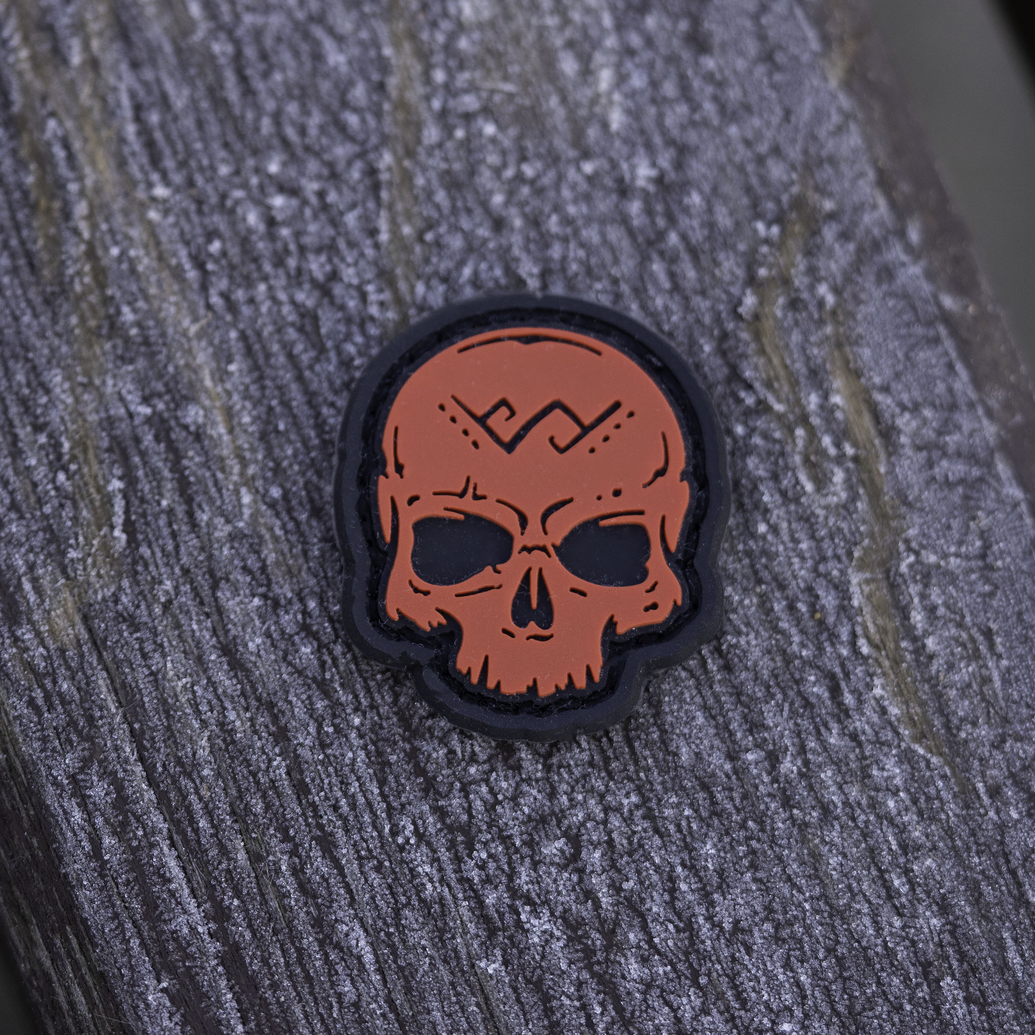 PVC Patch PaganEDC Skull in compact 2D design with raised details and Velcro backing.